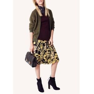 Who What Wear Floral Print Fringe Skirt